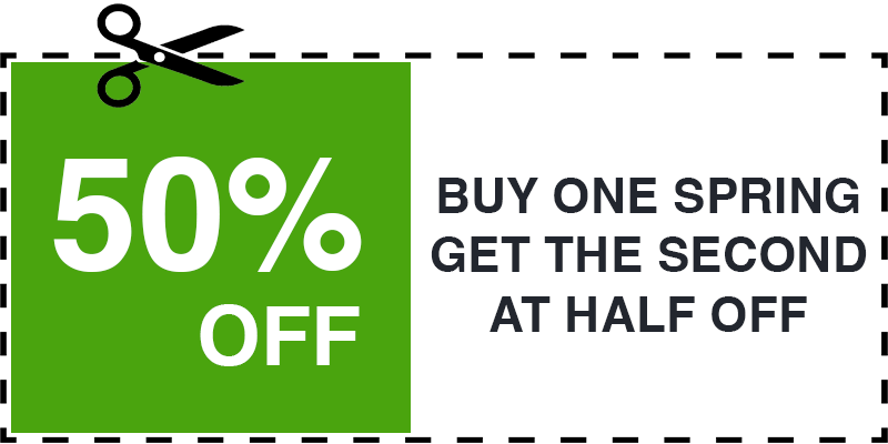 HALF OFF GARAGE SPRING
